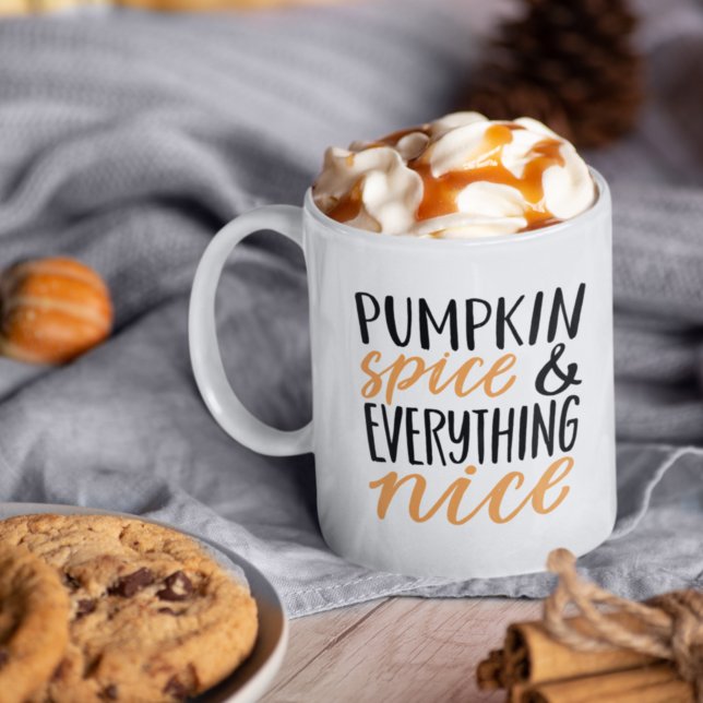 Orange & Black Pumpkin Gewürz-Erntedank Angebot Kaffeetasse (Von Creator hochgeladen)
