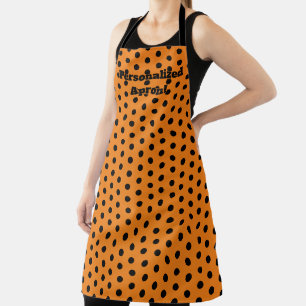 Orange Black Punkt Halloween Colors Schürze