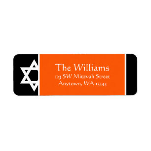 Orange Black Star der David Rücksendeadresse