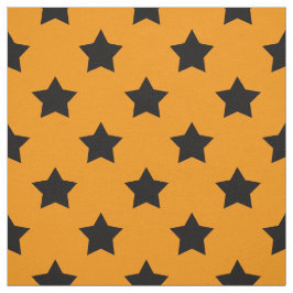 Orange Black Stars Muster dekorative Textil Stoff