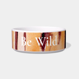 Orange Black Tiger Animal Print Napf