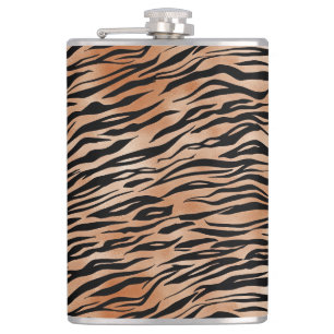 Orange Black Tiger Flachmann