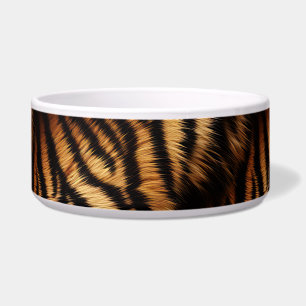 Orange Black Tiger Stripes Animal Print Napf