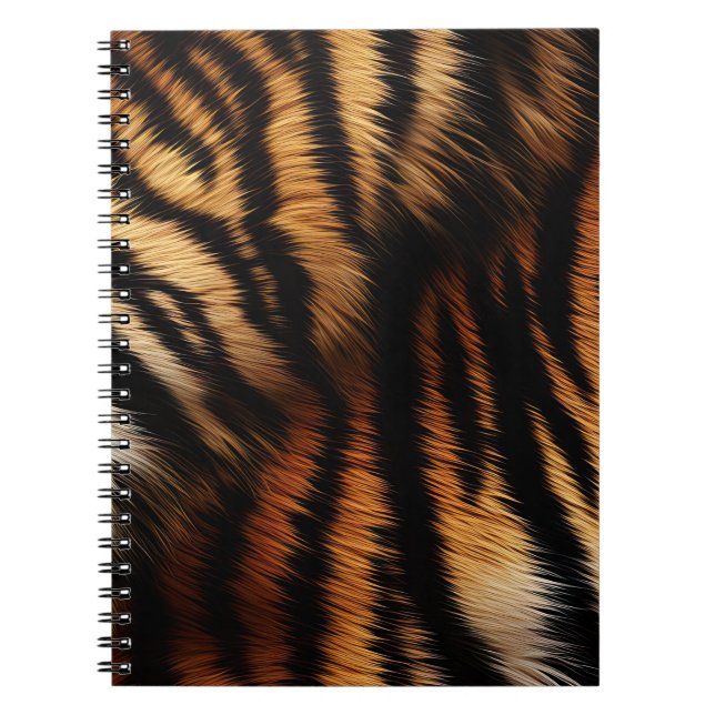 Orange Black Tiger Stripes Animal Print Notizblock (Vorderseite)