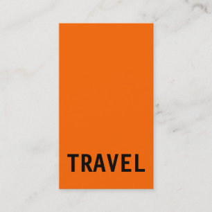Orange Black Travel Agent Business Card Visitenkarte