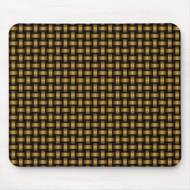 Orange Black Weave Pattern Mousepad (Vorne)