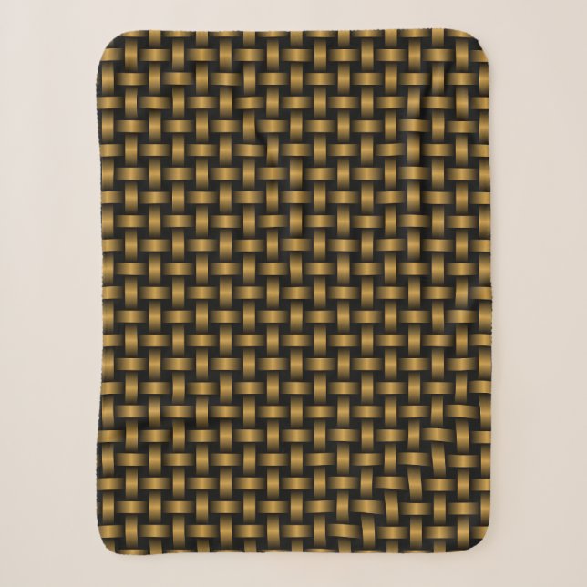 Orange Black Weave Pattern Sherpadecke (Vorderseite)