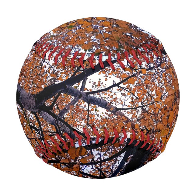 Orange Blätter Baseball (Vorderseite)