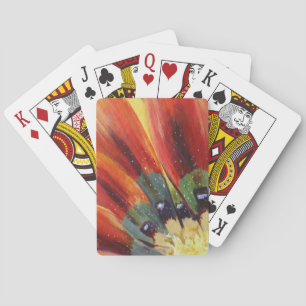 Orange Blätter Blumendetails Klassische Spielkarte