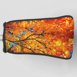 Orange Blätter Golf Headcover
