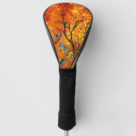 Orange Blätter Golf Headcover