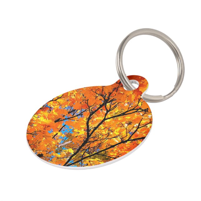 Orange Blätter Haustiermarke (Seite)