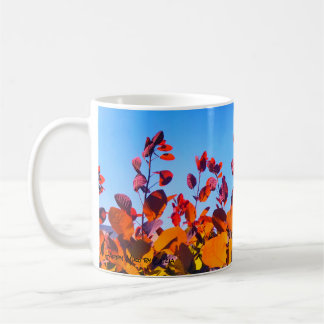 Orange Blätter im Herbst! Kaffeetasse
