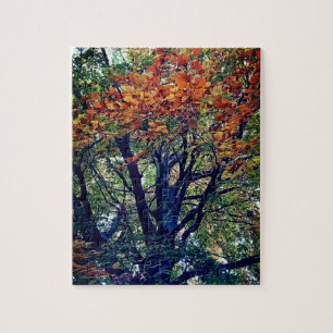 Orange Blätter Puzzle