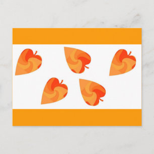 Orange Blätter - rustikale Hochzeiten Postkarte