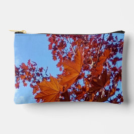Orange Blätter Zubehörtasche