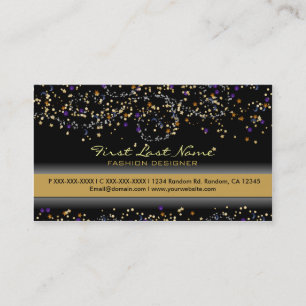 Orange blaue Glitzer spuckt benutzerdefinierte Vis Visitenkarte