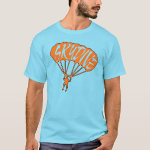 Orange blaues skydive fanatisches Typt-stück T-Shirt