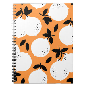 Orange Bliss: Exquisite Fruchtmuster Notizblock