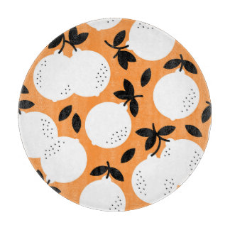 Orange Bliss: Exquisite Fruchtmuster Schneidebrett