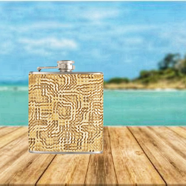 Orange Bloom Flachmann (Enjoy your vacation even more, when you choose this Orange Bloom Flask design!)