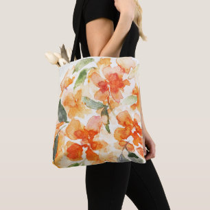 Orange Blossom All-Over-Print Schulter-Tasche