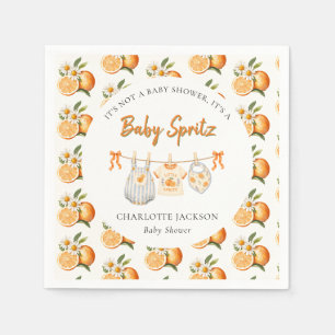 Orange Blossom Baby Spritz Baby Shower Serviette
