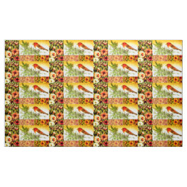Orange Blossom Bird Stoff