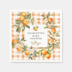 Orange Blossom Bliss Kleine Süsse Babydusche Serviette