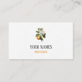 ORANGE BLOSSOM BOTANICAL BUSINESS CARD BY REDOUTÉ VISITENKARTE