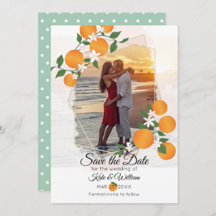 Orange Blossom Citrus Hochzeit Save The Date