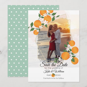 Orange Blossom Citrus Wedding Save The Date