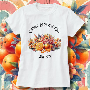 Orange Blossom Day Custom Women T-Shirt