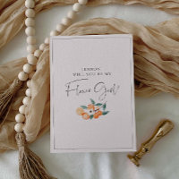 Orange Blossom Flower Girl Vorschlag zur Einladung
