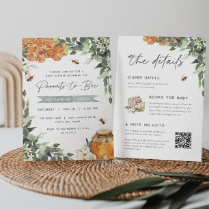 Orange Blossom Honey Bee Baby Dusche Einladung