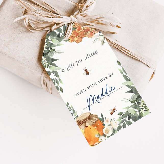 Orange Blossom Honey Bee Display Shower Tags Geschenkanhänger (Von Creator hochgeladen)