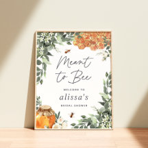 Orange Blossom Honeybee Brautparty Begrüßungszeich