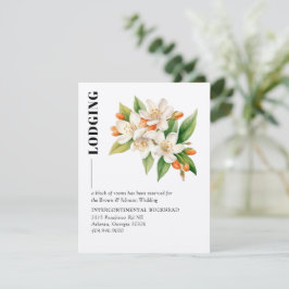 Orange Blossom & Jasmine Blooms Umschließungskarte Begleitkarte
