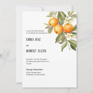 Orange Blossom Wedding Einladung