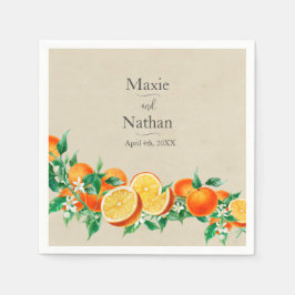 Orange Blossom Wedding Serviette