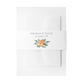 Orange Blossoms Citrus Botanical Wedding Einladungsbanderole