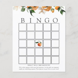 Orange Blossoms Duschbingo Game Card