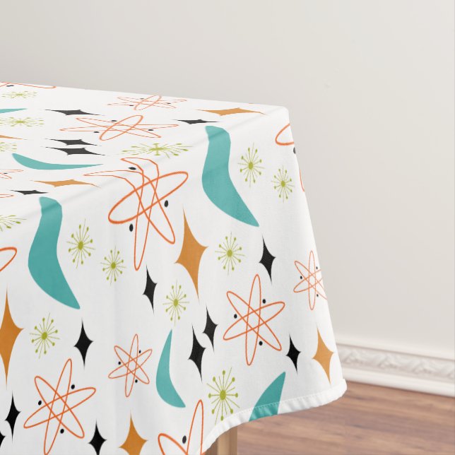 Orange Blue Atoming Boomerang Muster Mitte des Jah Tischdecke (Beispiel)