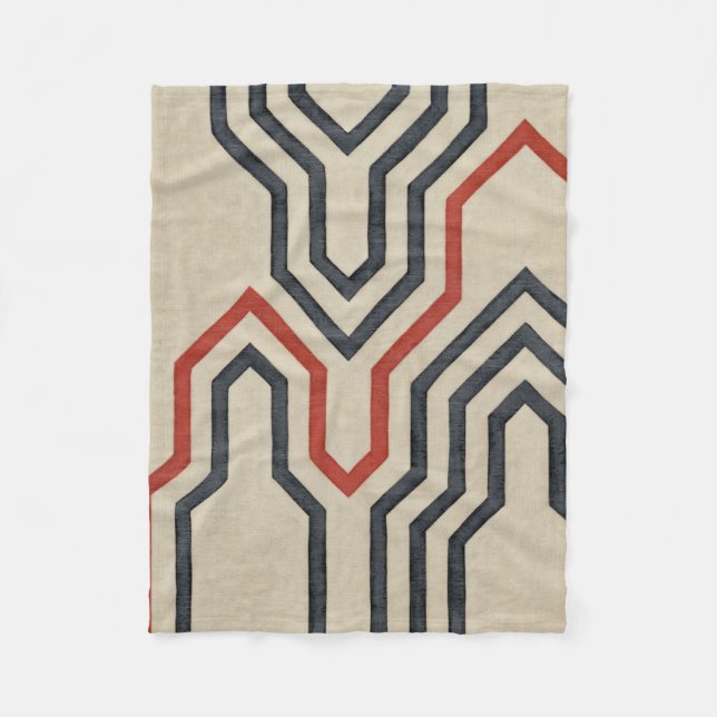 Orange & Blue Graphics Fleecedecke (Vorderseite)