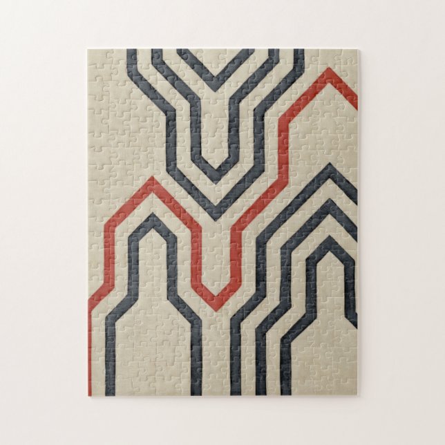 Orange & Blue Graphics Puzzle (Vertikal)