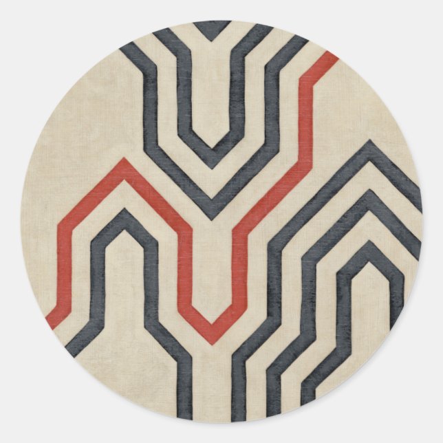 Orange & Blue Graphics Runder Aufkleber (Vorderseite)