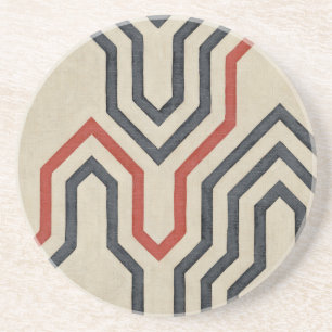 Orange & Blue Graphics Sandstein Untersetzer