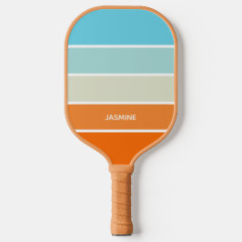 Orange Blue Green Color Block Name Pickleball Schläger