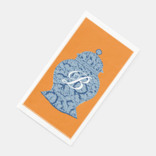 Orange Blue Jar Ginger Jars Mosaic Serviette