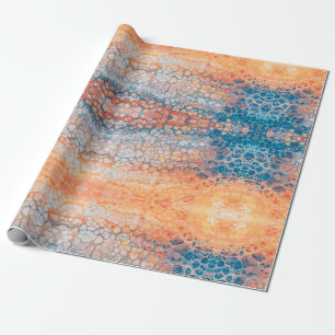 Orange/Blue Kies Wrapping Paper Geschenkpapier